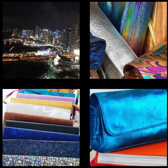 NEW Vintage Blue Light Leather BAG + strip removable - Picture 2 of 3